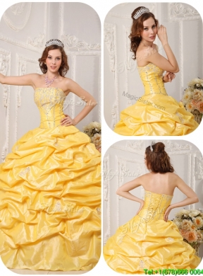 Classic  Ball Gown Court Train Appliques and Beading Quinceanera Dresses