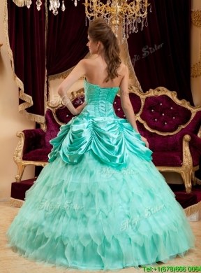 Classic Ball Gown Strapless Ruffles Quinceanera Dresses for 2016