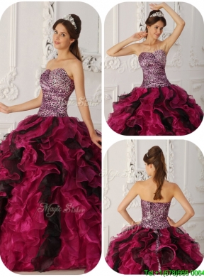 Classic Sweetheart Ruffles Quinceanera Dresses in Multi Color