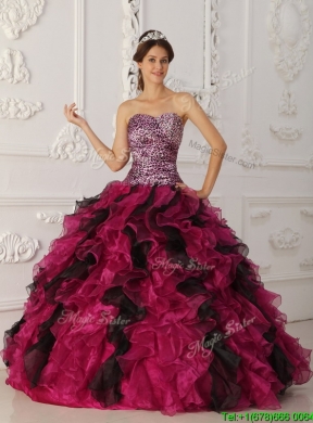 Classic Sweetheart Ruffles Quinceanera Dresses in Multi Color