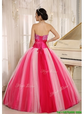 2016  Elegant Multi Color Strapless Lace Up Quincanera Dresses