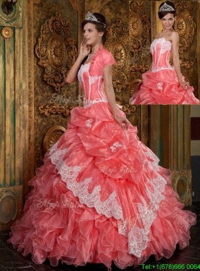 2016 Pretty  Ball Gown Floor Length Ruffles Quinceanera Dresses