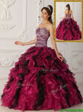 2016 Pretty Multi Color Ball Gown Floor Length Quinceanera Dresses