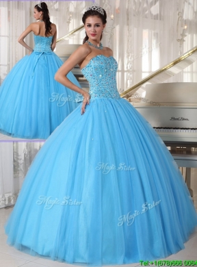 2016 Pretty Sweetheart Ball Gown Beading Quinceanera Dresses