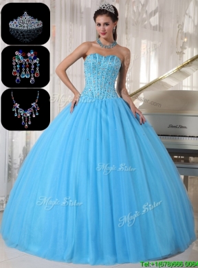 2016 Pretty  Sweetheart Ball Gown Beading Quinceanera Dresses