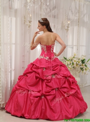 2016 Unique Ball Gown Sweetheart Appliques Quinceanera Dresses