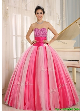 2016  Unique  Strapless Lace Up Quincanera Dresses in Multi Color