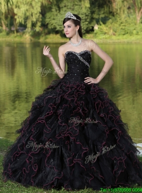 2016 Unique Sweetheart Quinceanera Gowns with Ruffles Layered and Beading