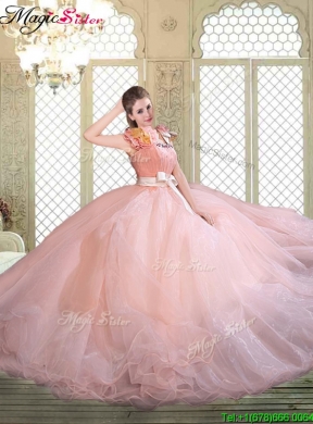 2016 Beautiful Asymmetrical Quinceanera Dresses with Bowknot