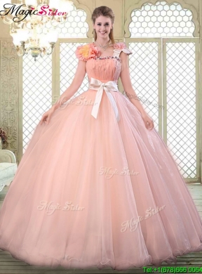 2016 Beautiful Asymmetrical Quinceanera Dresses with Bowknot