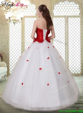 2016 Popular A Line Strapless Prom Dresses with Ruffles