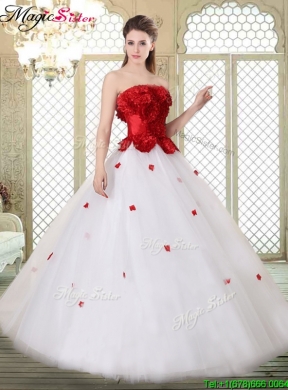 2016 Popular A Line Strapless Prom Dresses with Ruffles