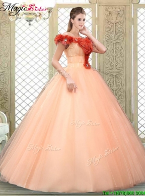 Cheap Off the Shoulder Quinceanera Dresses with Hand Made Flowers