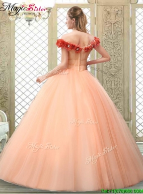 Cheap Off the Shoulder Quinceanera Dresses with Hand Made Flowers