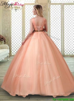 Hot Sale V Neck Sweet 16 Dresses with Appliques and Beading