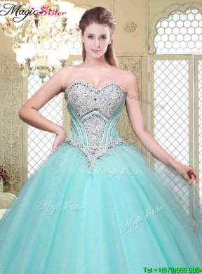 Modest Sweetheart Beading Quinceanera Gowns for Summer