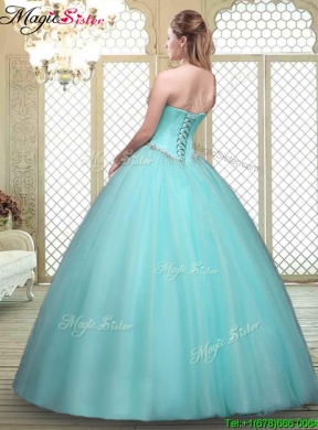 Modest Sweetheart Beading Quinceanera Gowns for Summer