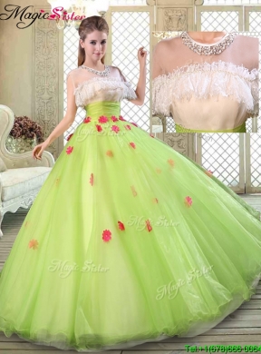 Spring Beautiful Scoop Quinceanera Dresses with Ruffles