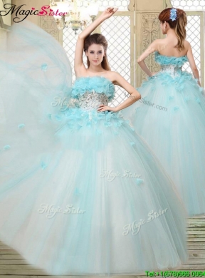 Beautiful Strapless Quinceanera Dresses with Appliques and Ruffles