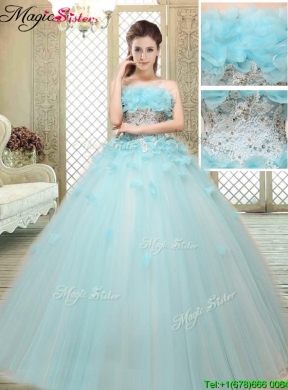 Beautiful Strapless Quinceanera Dresses with Appliques and Ruffles