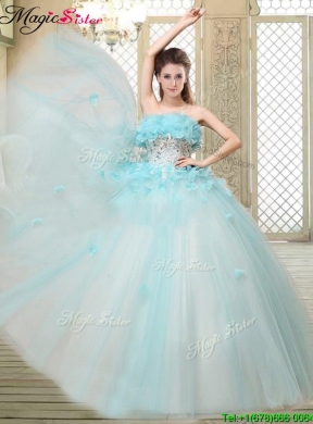 Beautiful Strapless Quinceanera Dresses with Appliques and Ruffles