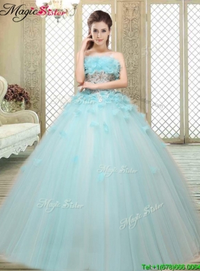 Beautiful Strapless Quinceanera Dresses with Appliques and Ruffles