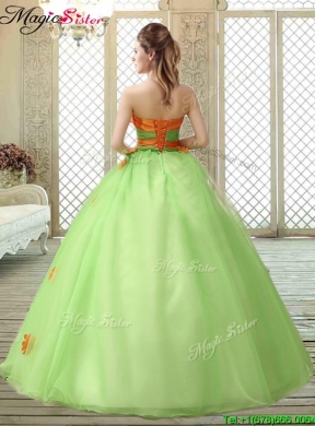 Cheap Strapless Quinceanera Gowns with  Appliques and Belt