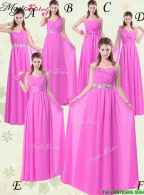 2016 Fashionable Empire Straps Bridesmaid Dresses with Ruching and Belt