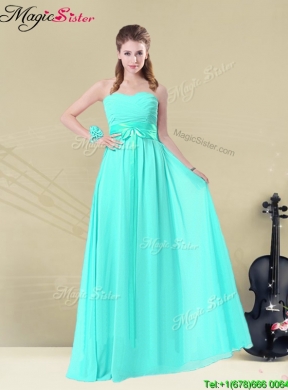 2016 Gorgeous Empire Dama Dresses with Belt in Apple Green