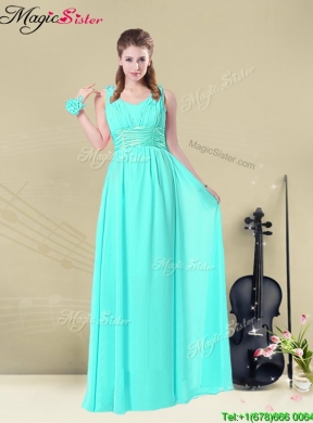 2016 Gorgeous Empire Dama Dresses with Belt in Apple Green