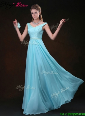 2016 Cheap Empire Aqua Blue Prom Dresses