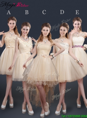 Fall Beautiful Scoop Prom Dresses with Appliques and Belt