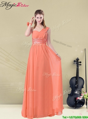 Gorgeous Empire Prom Dresses with Belt in Apple Green