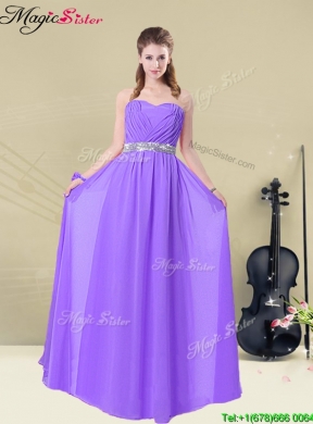 Gorgeous Empire Sweetheart Prom Dresses with Ruching and Belt