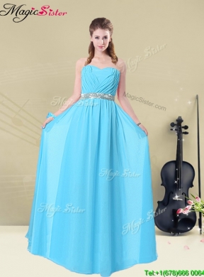 Gorgeous Empire Sweetheart Prom Dresses with Ruching and Belt