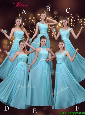 Low price Empire V Neck Prom Dresses with Belt and Lace