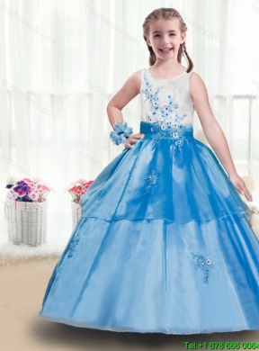 Cheap Appliques Multi Color Flower Girl Dresses for 2016