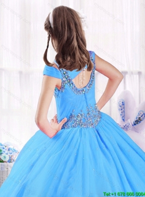 Latest Beading Off the Shoulder Little Girl Pageant Dresses