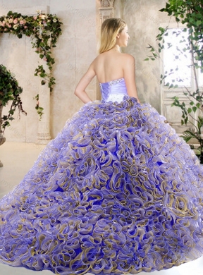 Hot Sale Ruffles Lavender Sweet 16 Dresses with Beading