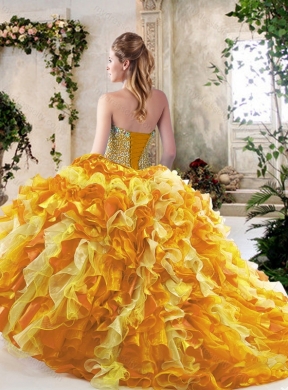 New Style Sweetheart Quinceanera Dresses with Beading and Ruffles