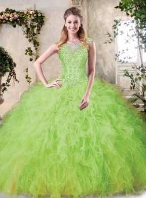 2016 Cheap Ball Gown Quinceanera Dresses with Appliques and Ruffles