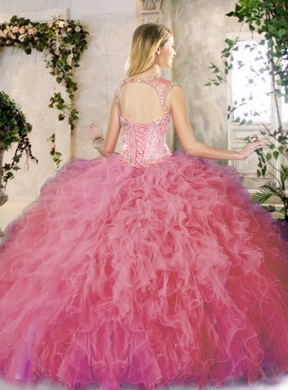 2016 Cheap Ball Gown Quinceanera Dresses with Appliques and Ruffles