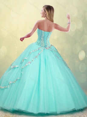 2016 Pretty Sweetheart Beading Quinceanera Dresses for Spring