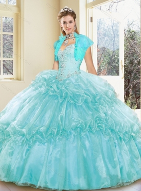 Cheap Straps Beading Quinceanera Dresses with Ruffles