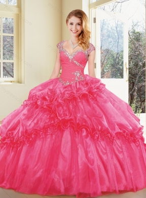 Cheap Straps Quinceanera Dresses with Beading and Ruffles