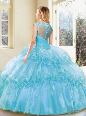 Cheap Straps Quinceanera Dresses with Beading and Ruffles