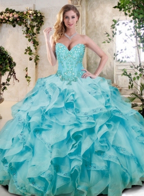 Fashionable Ruffles Quinceanera Dresses with Appliques