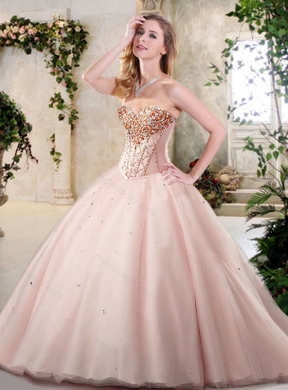 Latest Beading Sweetheart Quinceanera Gowns for 2016