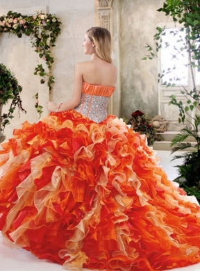 Luxurious Strapless Quinceanera Dresses with Sequins and Ruffles