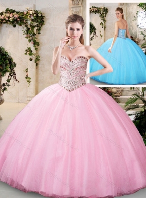 2016 Latest Beading Quinceanera Gowns with Sweetheart